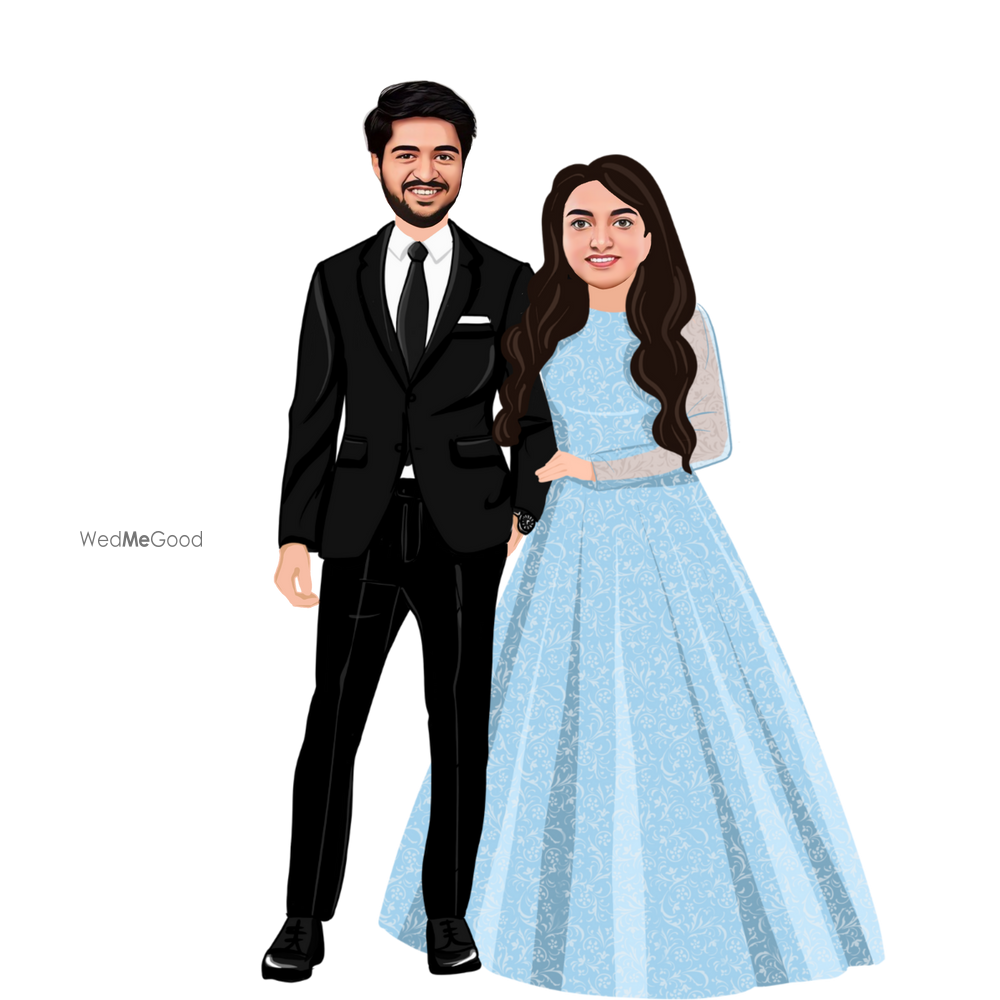 Photo From Couple Caricatures - By Nimantran Kala Digital Invitation 