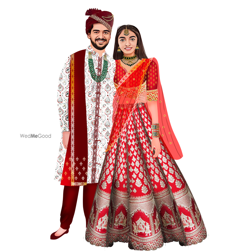 Photo From Couple Caricatures - By Nimantran Kala Digital Invitation 