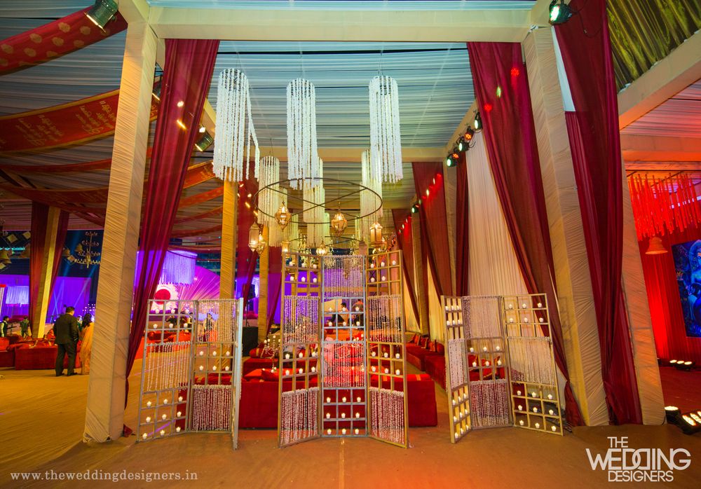 Photo of candles and maroon theme