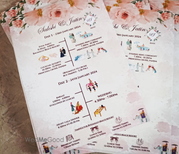 Photo From Wedding itinerary cards - By Ashv Events