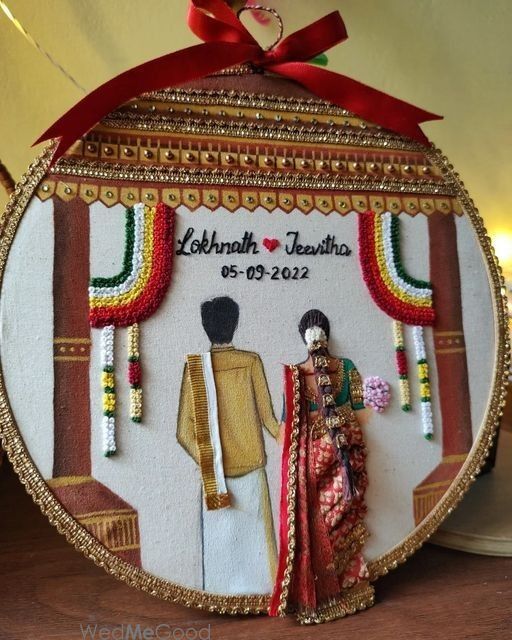 Photo From Embroidery hoop for couples - By Raj Artistry