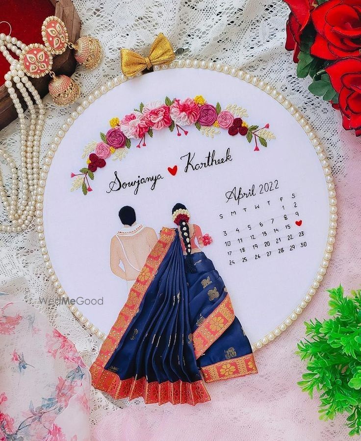 Photo From Embroidery hoop for couples - By Raj Artistry