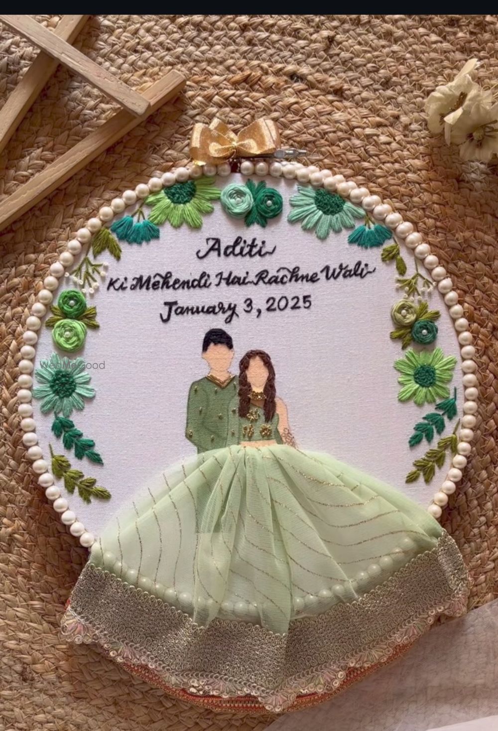 Photo From Embroidery hoop for couples - By Raj Artistry