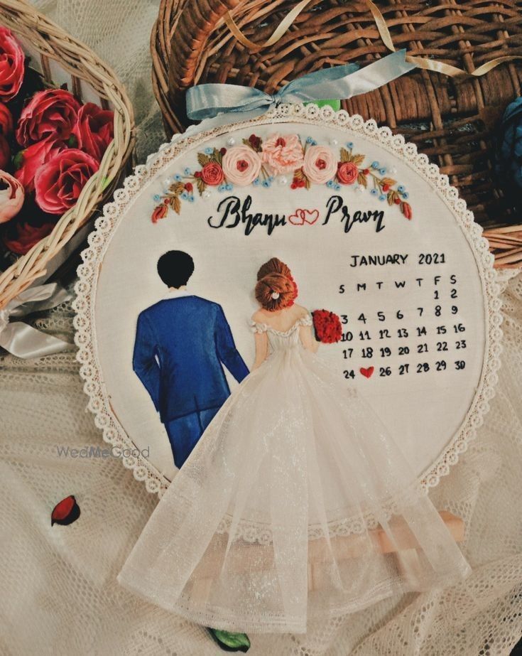 Photo From Embroidery hoop for couples - By Raj Artistry