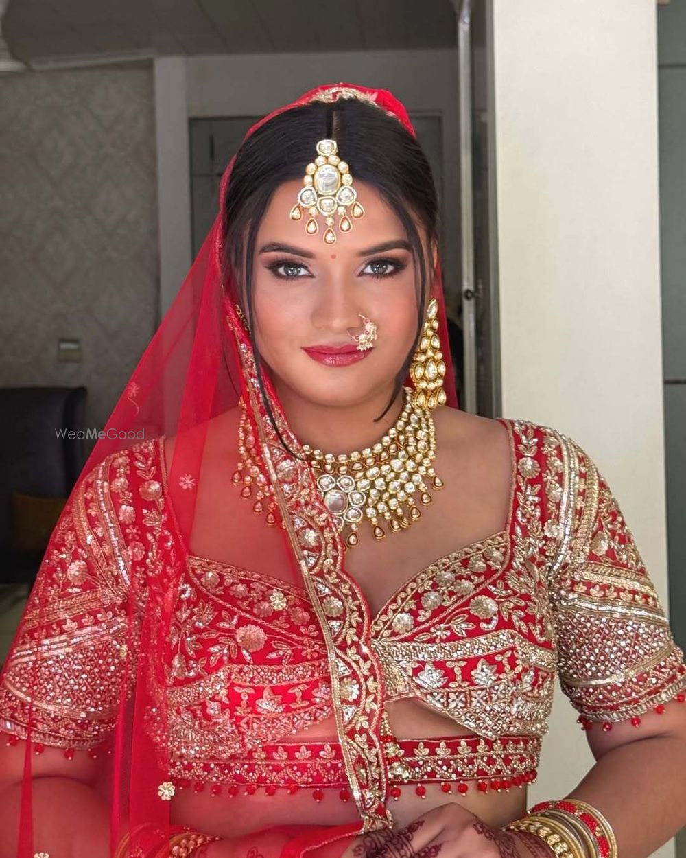 Photo From A vision in red — classic bridal grace with bold elegance and royal charm. - By Tanya's L'Oreal Salon