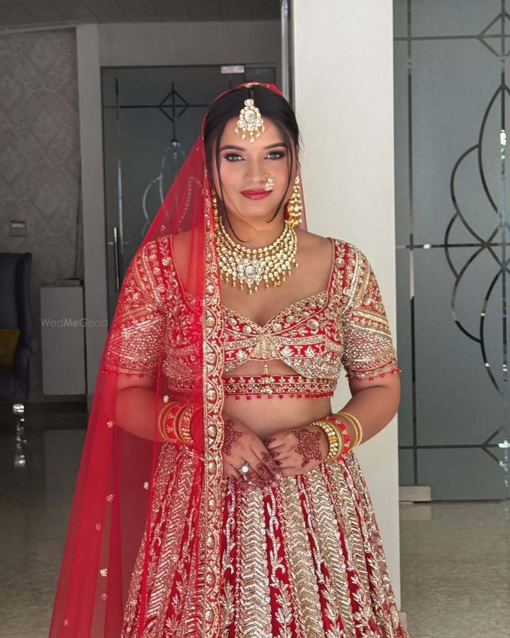 Photo From A vision in red — classic bridal grace with bold elegance and royal charm. - By Tanya's L'Oreal Salon