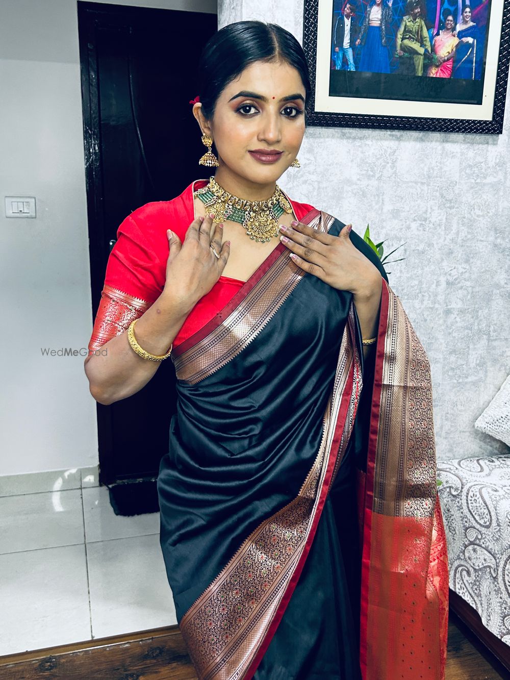 Photo From anchor Janvee - By Ashwini MUA Bangalore