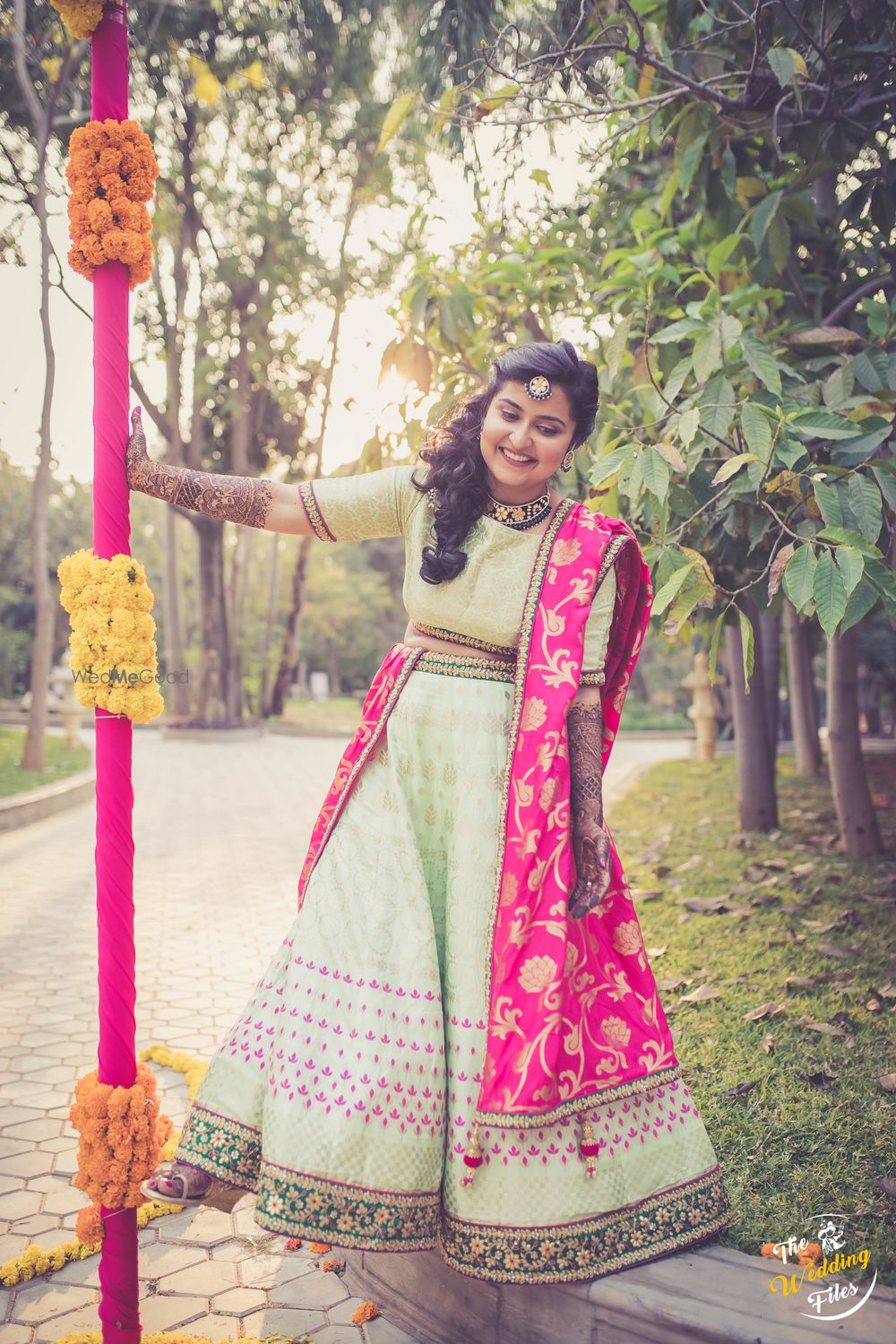 Photo of Pretty pastel lehenga for a mehendi event