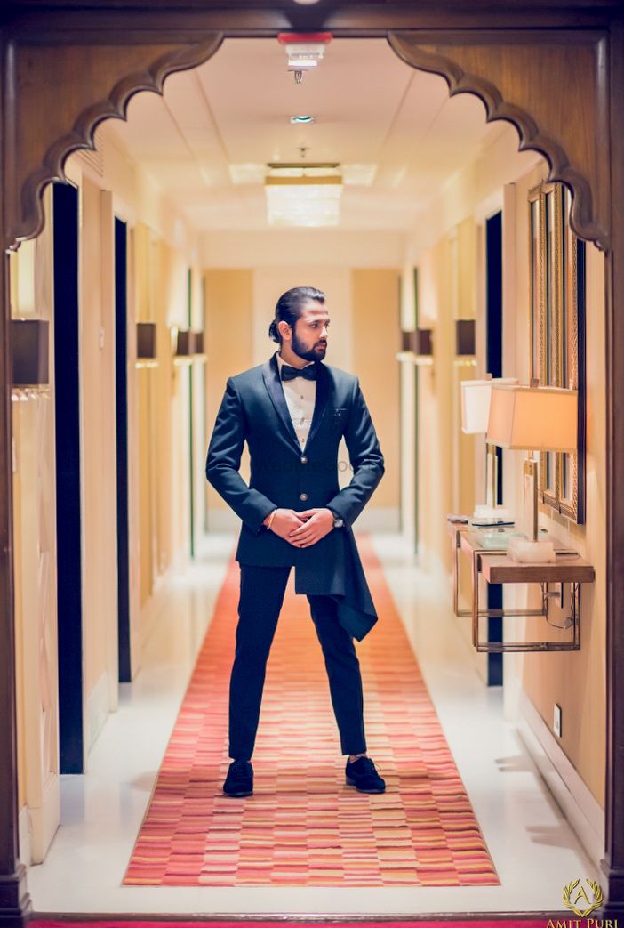 Photo of Smart black tuxedo for a wedding event