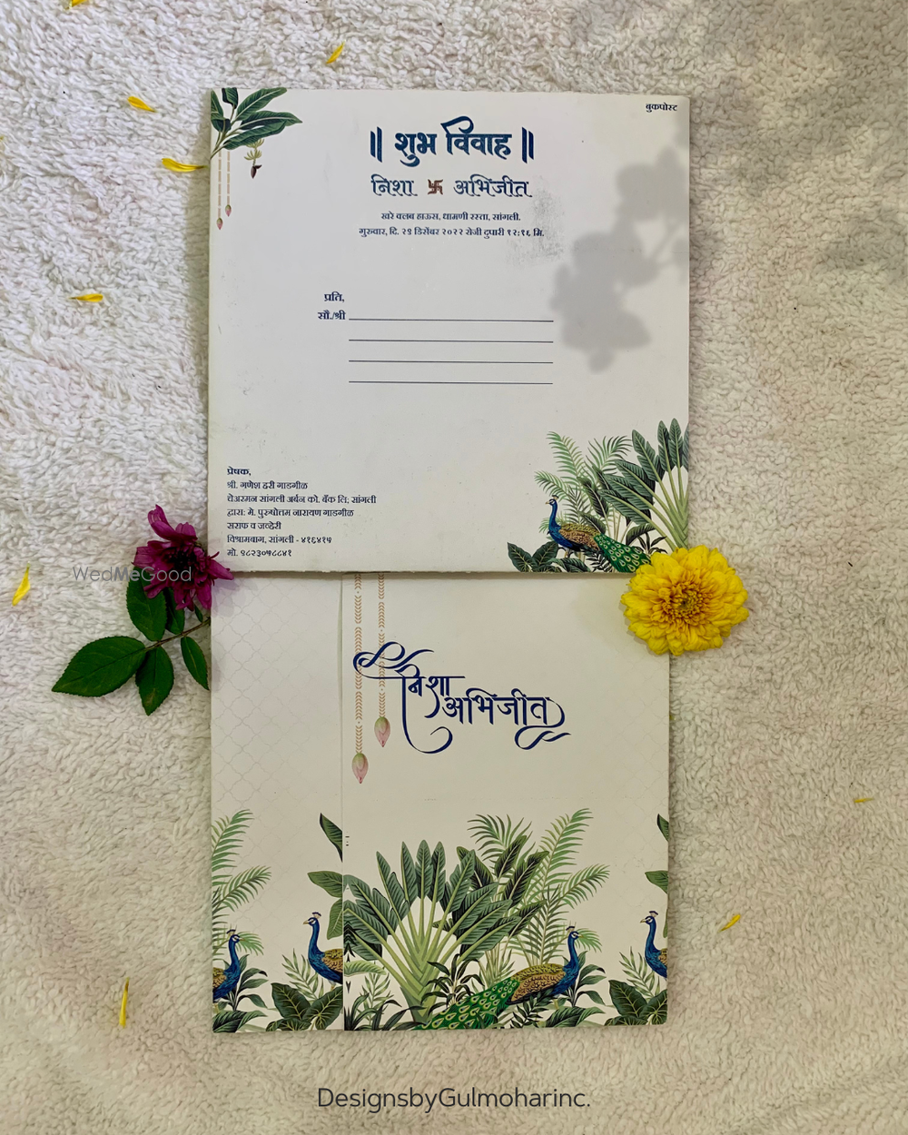 Photo From Printed Invite - Peacock - By Designs by Gulmohar Inc.