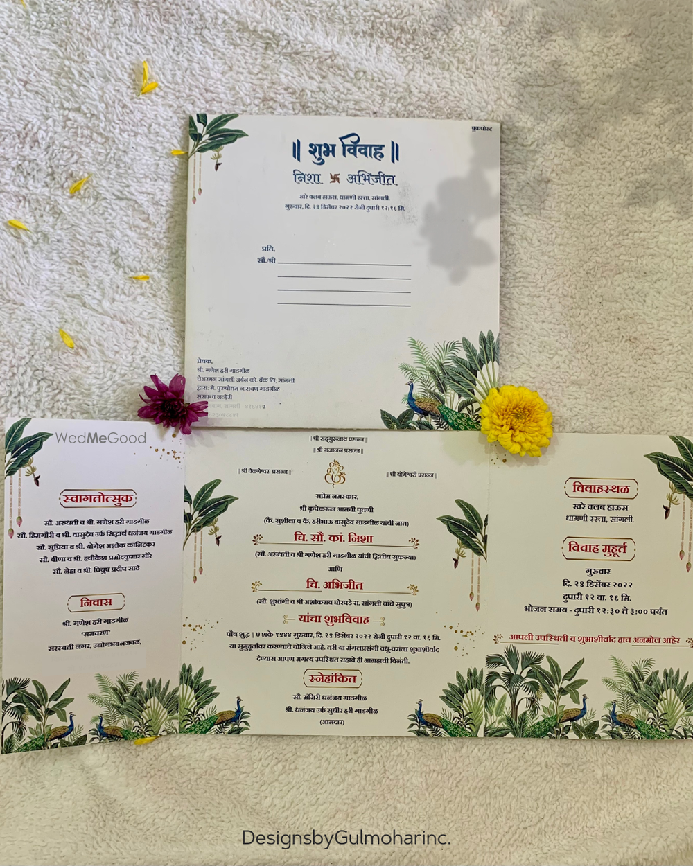 Photo From Printed Invite - Peacock - By Designs by Gulmohar Inc.