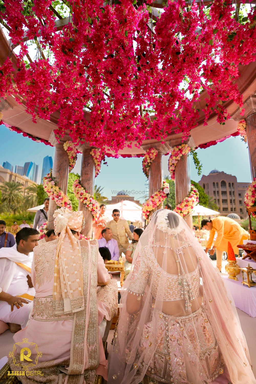 Photo of Floral mandap decor in red