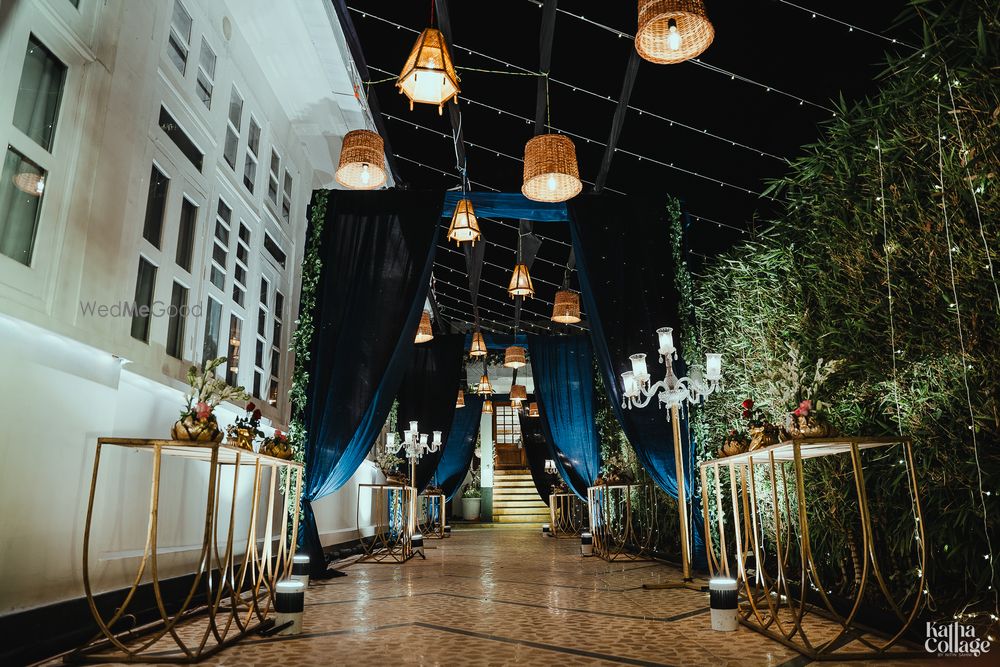 Photo From The Blue and Gold Sangeet Setup - By Fiesta Event Management