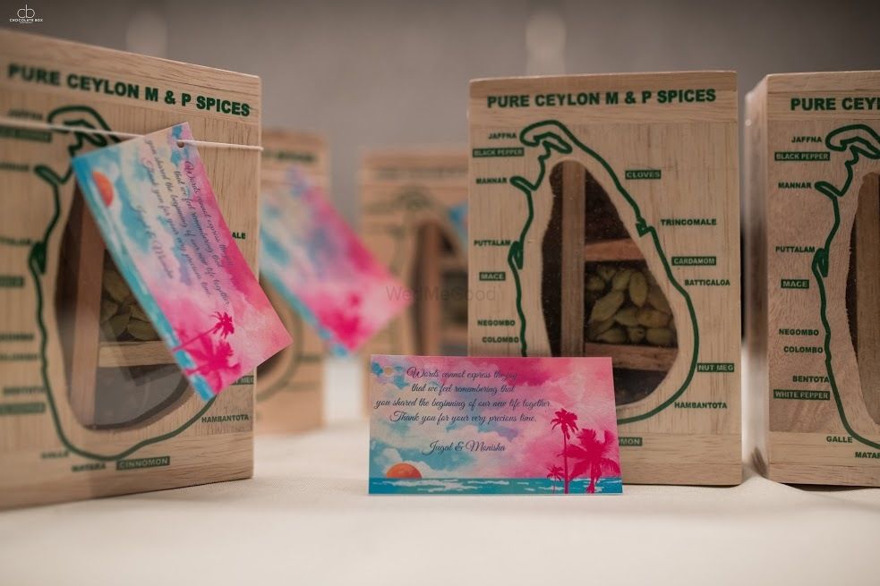 Photo of Wedding favour idea spice boxes