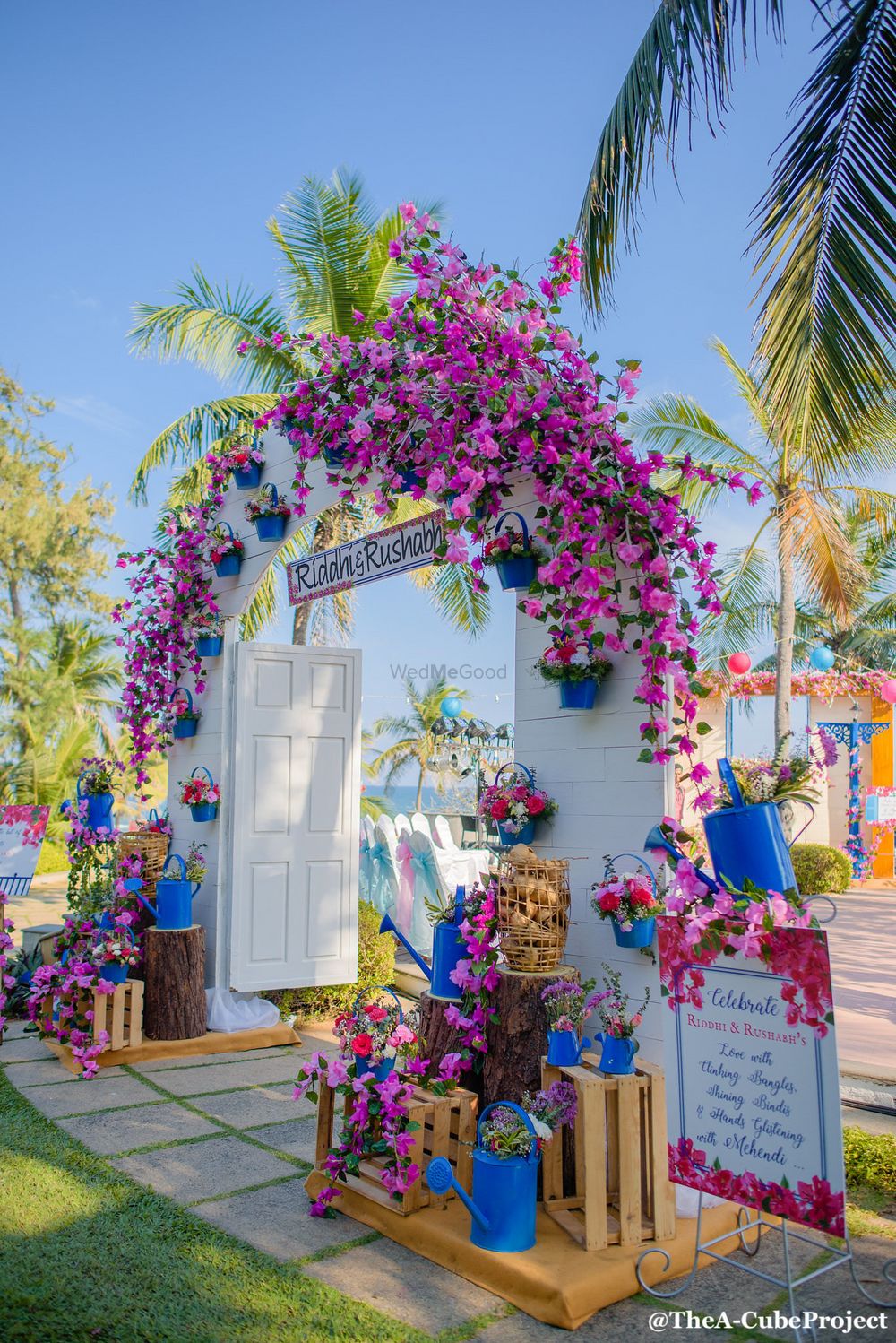 Photo of Floral entrance decor for mehendi