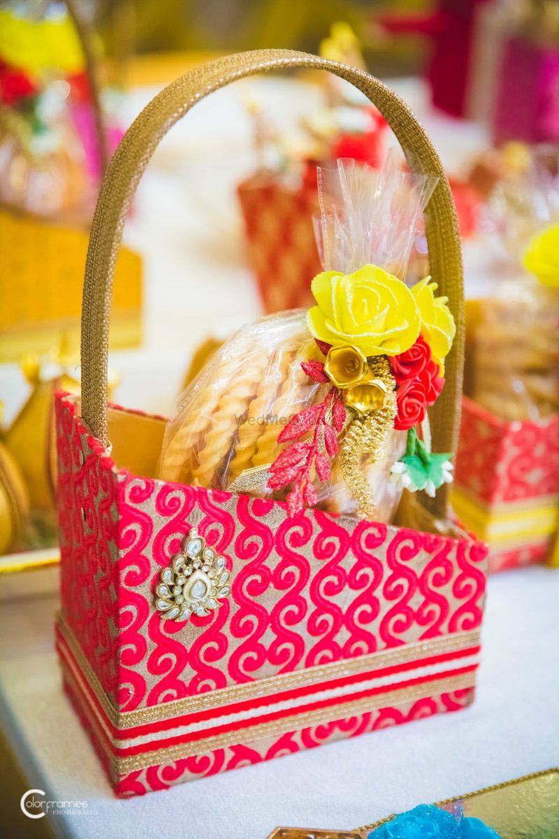 Photo of Wedding favour basket packaging
