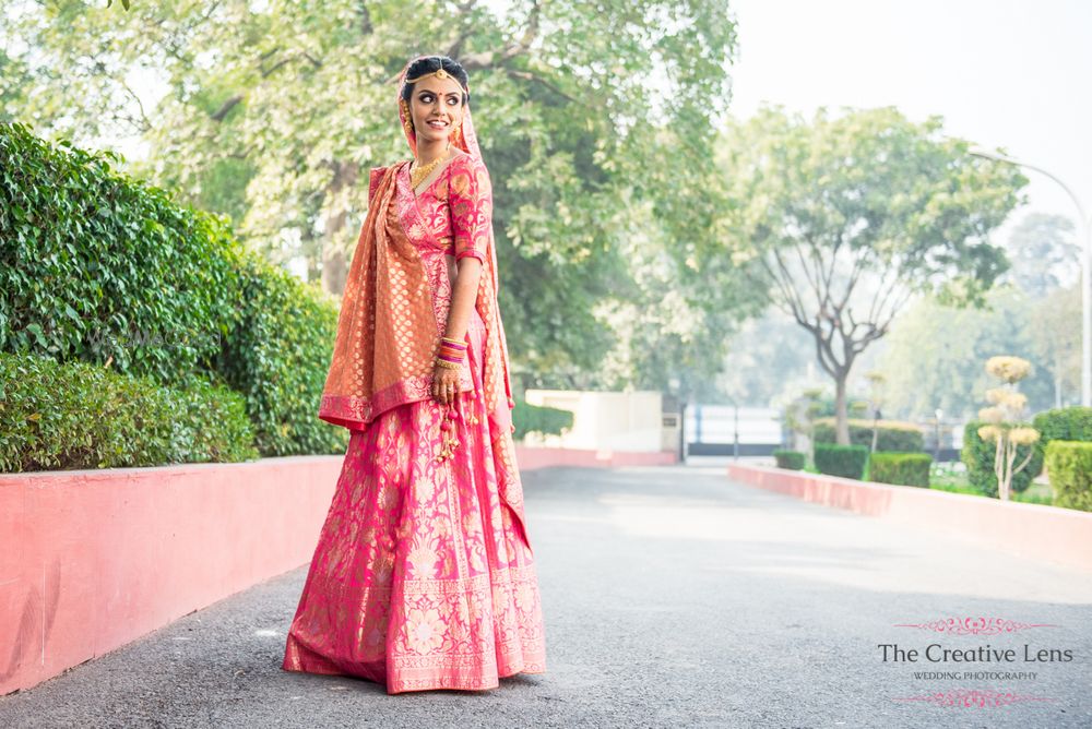 Photo of pink banarsi lehenga