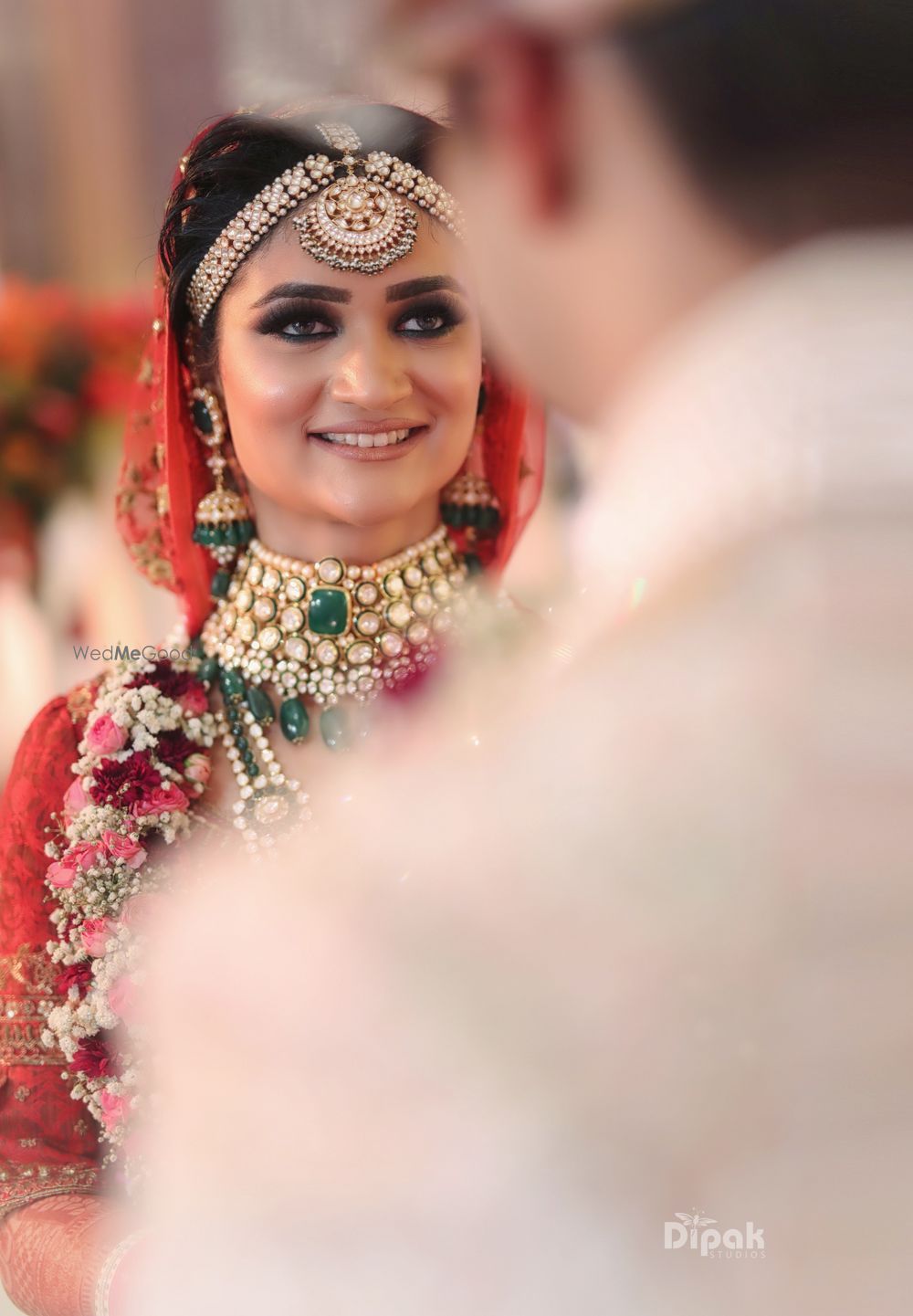 Photo of Wedding day bridal shot with unique jewellery