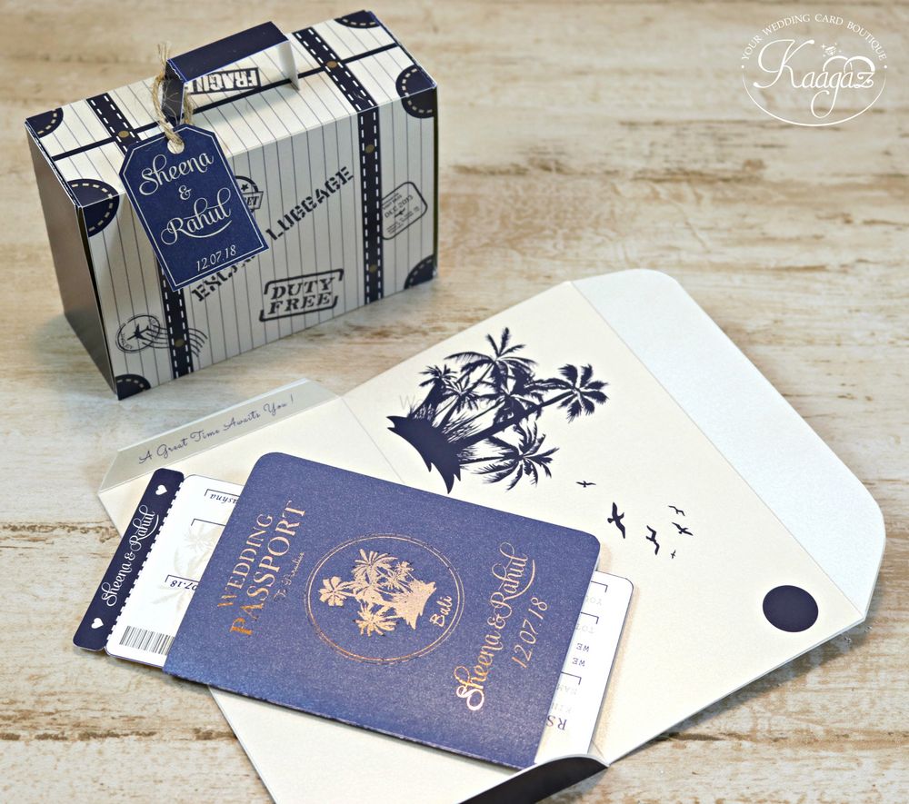 Photo From Destination Wedding- Passport Wedding Invitation - By Kaagaz- Wedding Card Boutique