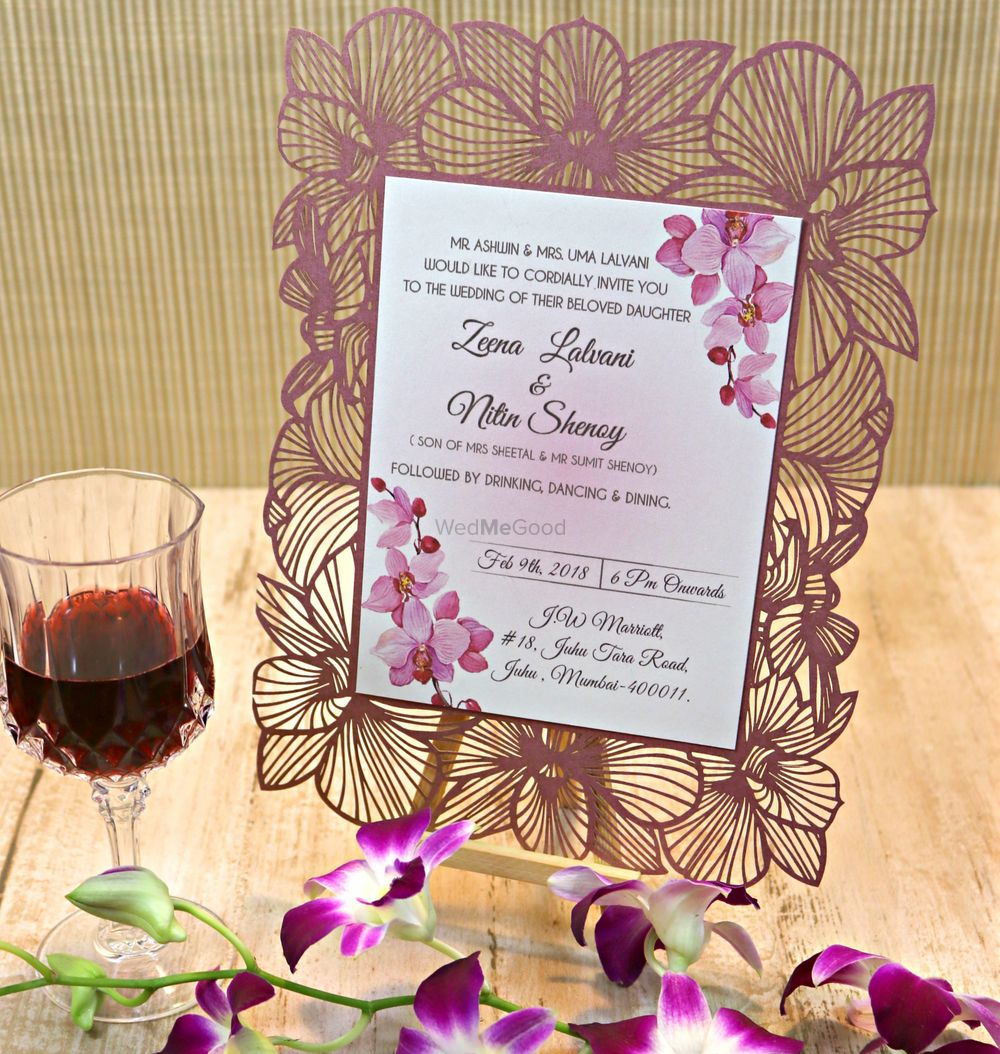 Photo From Graceful Orchid Wedding Card - By Kaagaz- Wedding Card Boutique