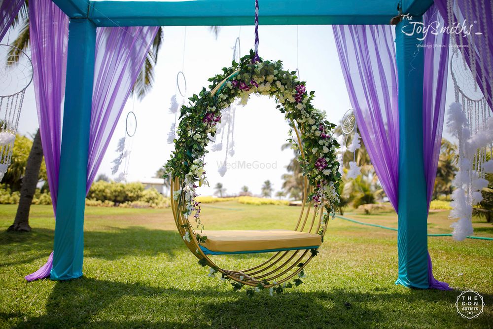 Photo of Pretty floral swing decor for mehendi