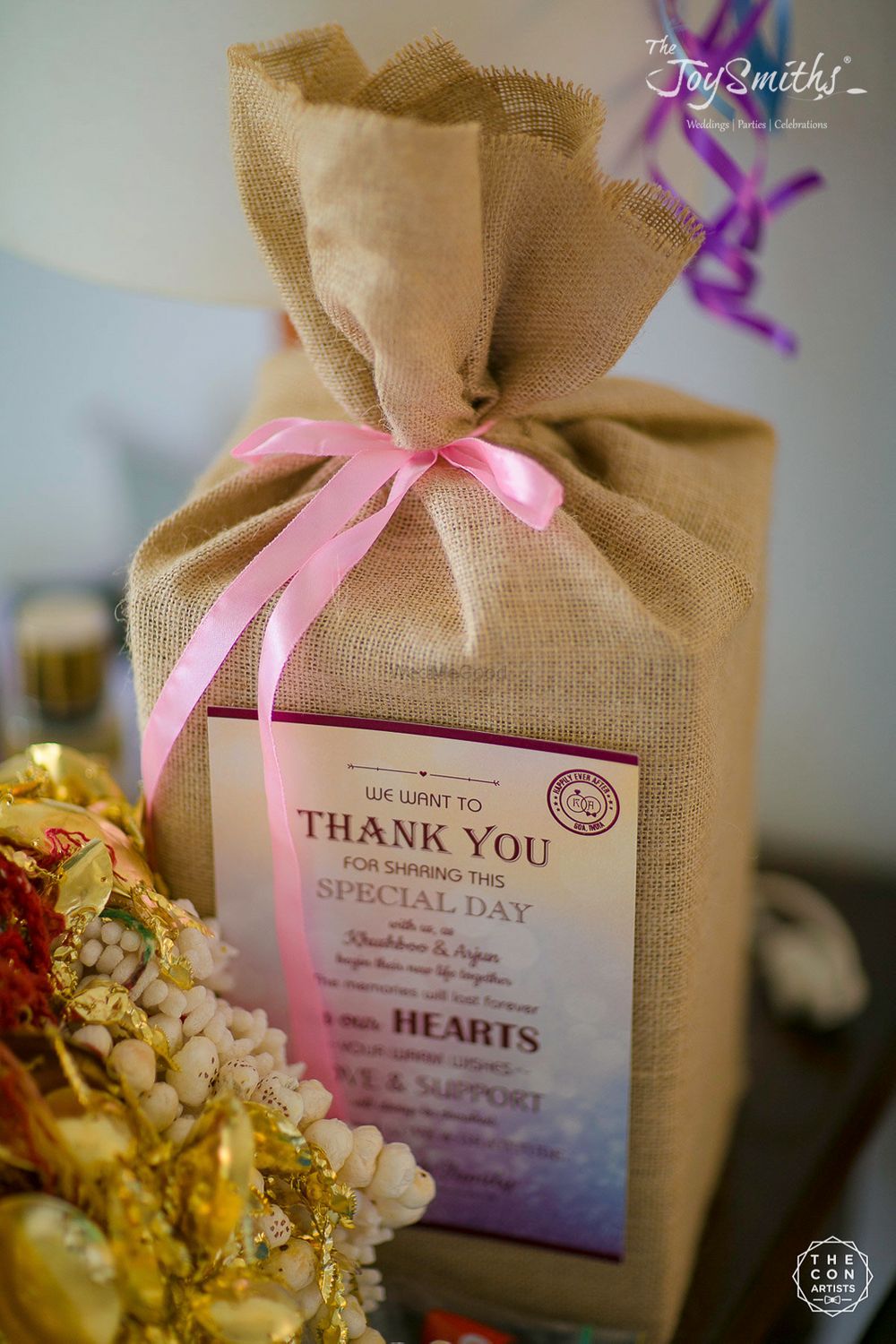 Photo of Pretty jute bags as thank you gifts
