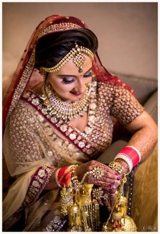 Photo of Wedding day bridal shot with jewellery