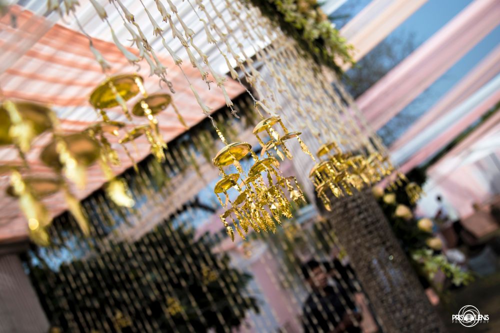 Photo of Hanging Floral with Gold Kaleere Decor