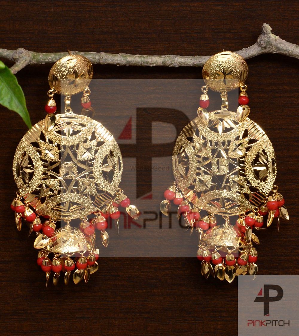 Photo From Gold Plated Earrings cum Maang Tikka Set - By Pink Pitch