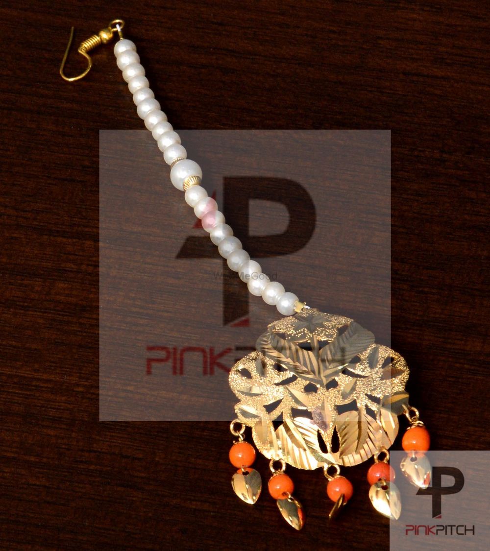 Photo From Gold Plated Earrings cum Maang Tikka Set - By Pink Pitch