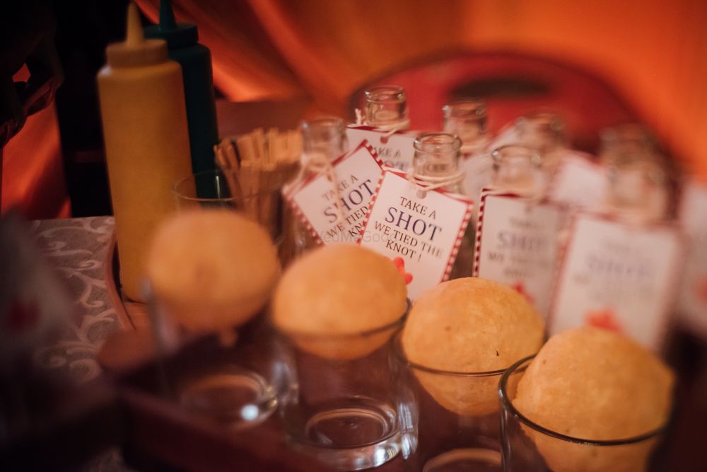 Photo of Cute golgappe in shot glasses for cocktail event