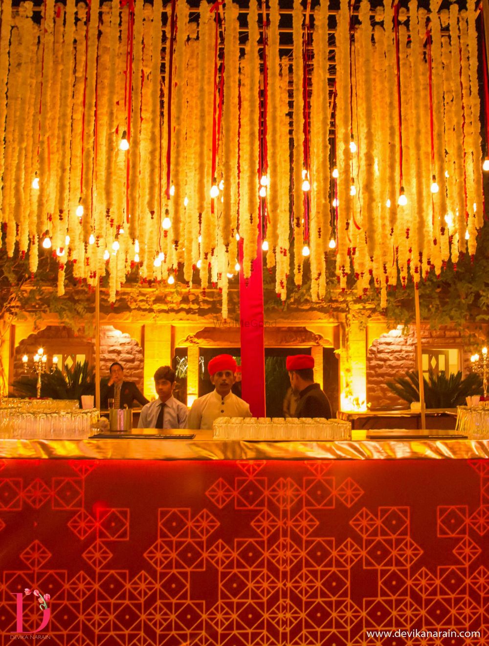 Photo of traditional red and gold theme