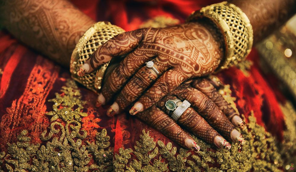 Photo of Bridal Hand Mehendi with Zardosi Work