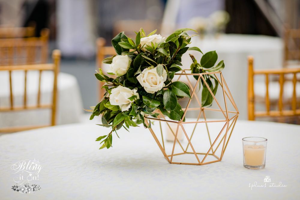 Photo of Floral vase geometric centrepiece