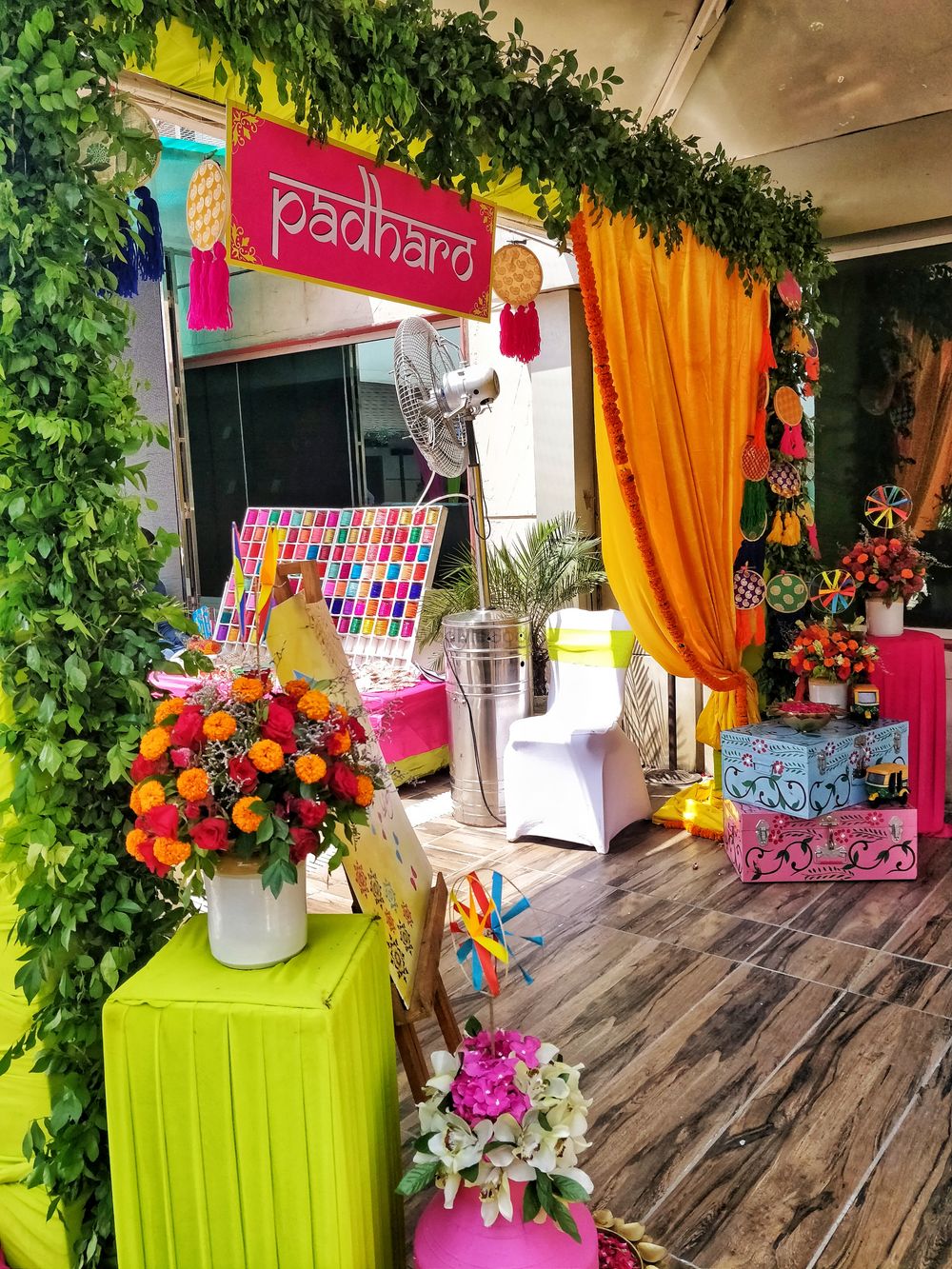 Photo of Mehendi entrance decor idea Rajasthani theme