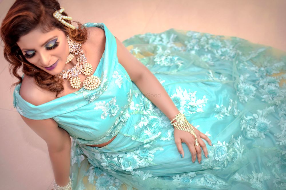 Photo From Mhandi bride arabic look with sea blue outfit - By Makeover Destination by Priya