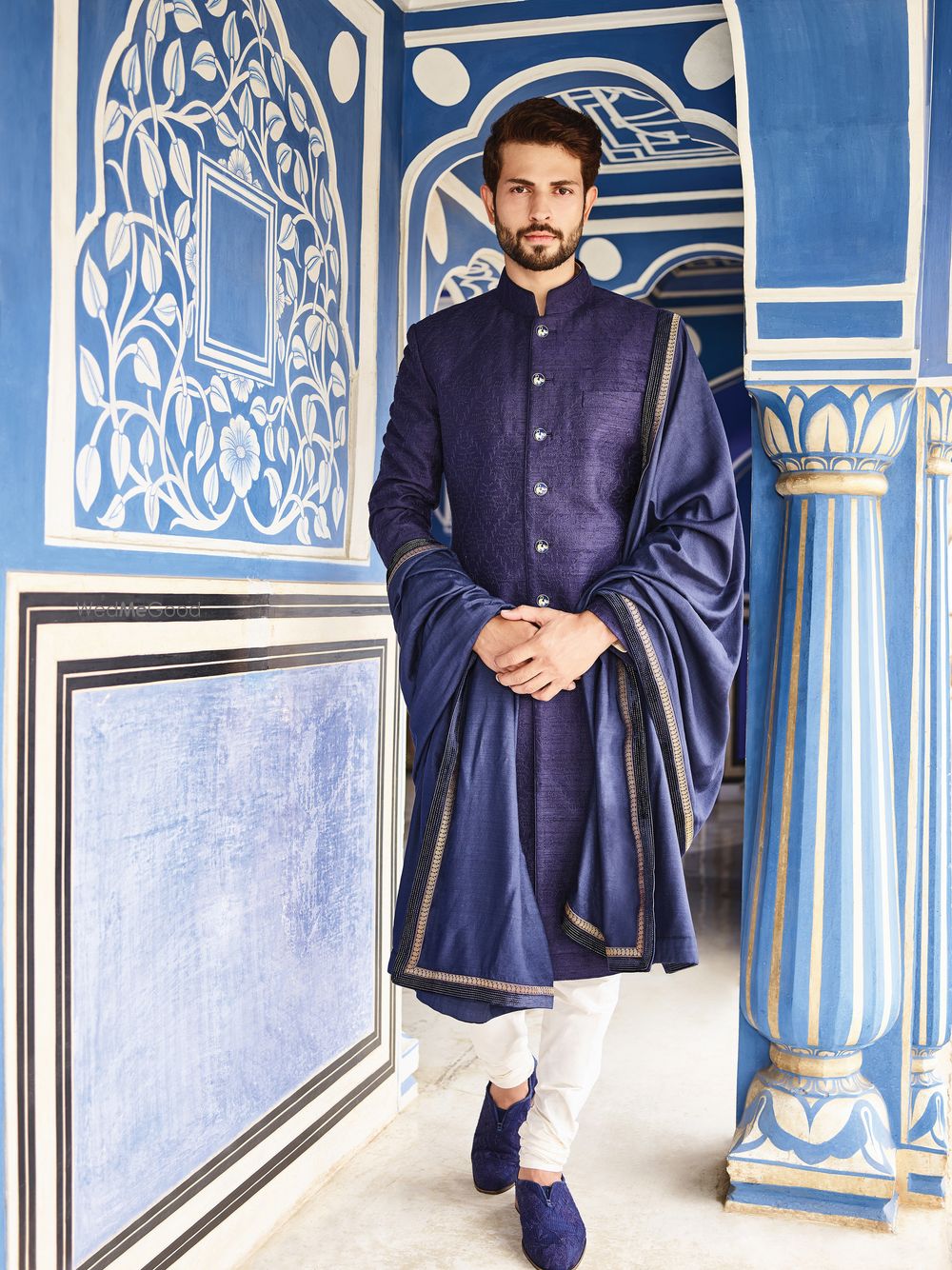 Photo of Blue Anita Dongre sherwani