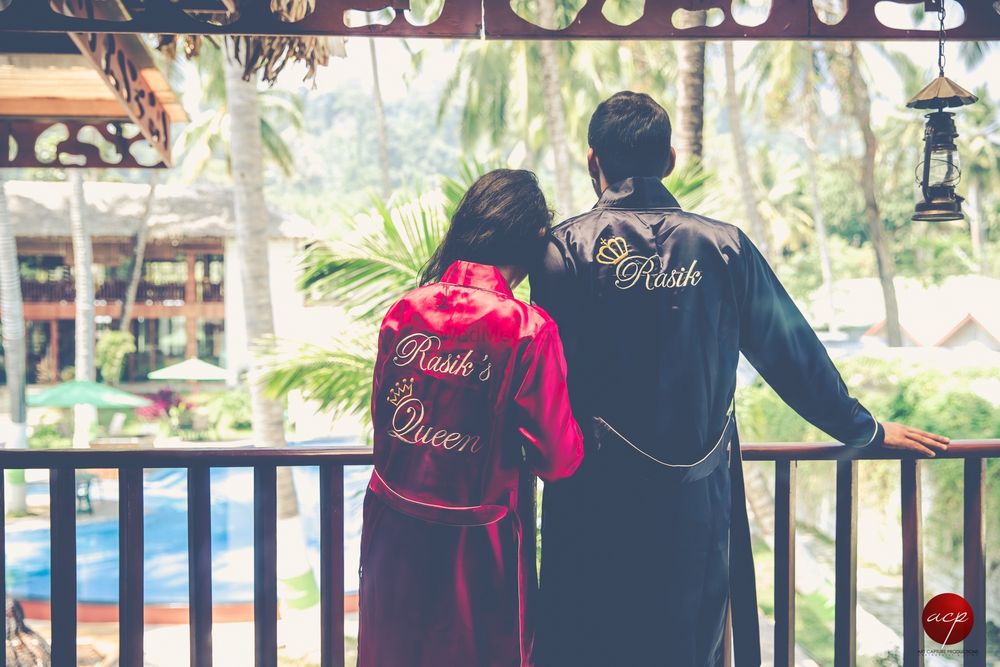 Photo of Personalised robes for pre wedding shoot