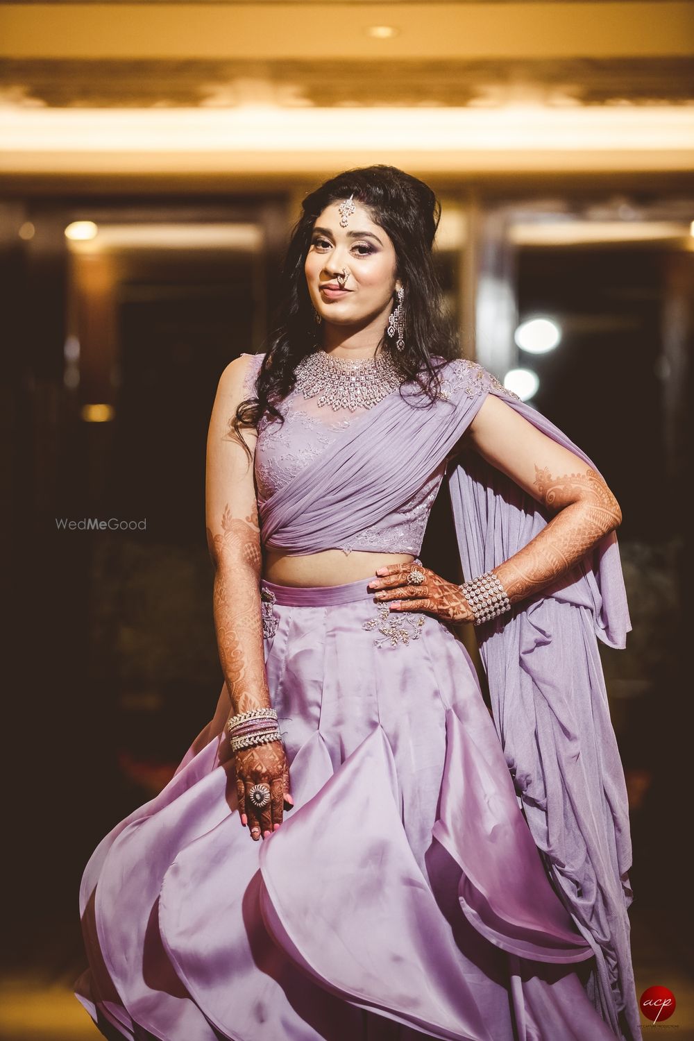 Photo of Lavender Shantanu Nikhil lehenga for cocktail