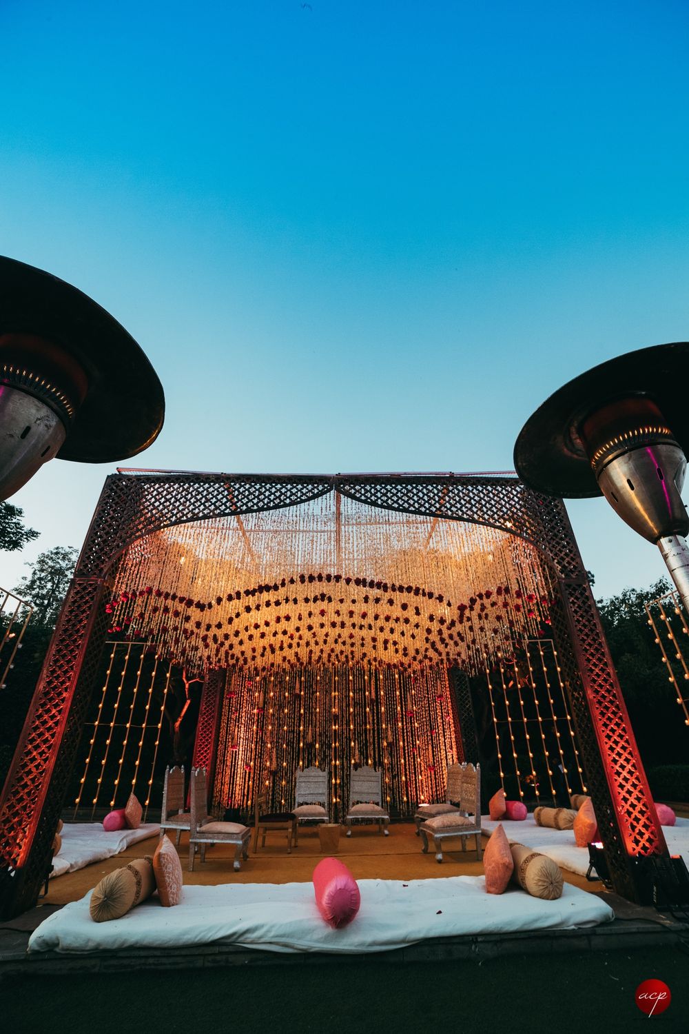 Photo of Grand mandap with floral strings