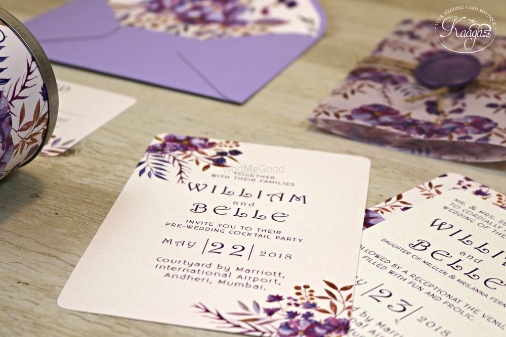 Photo From Lavender Wonder- Wedding Invitation - By Kaagaz- Wedding Card Boutique