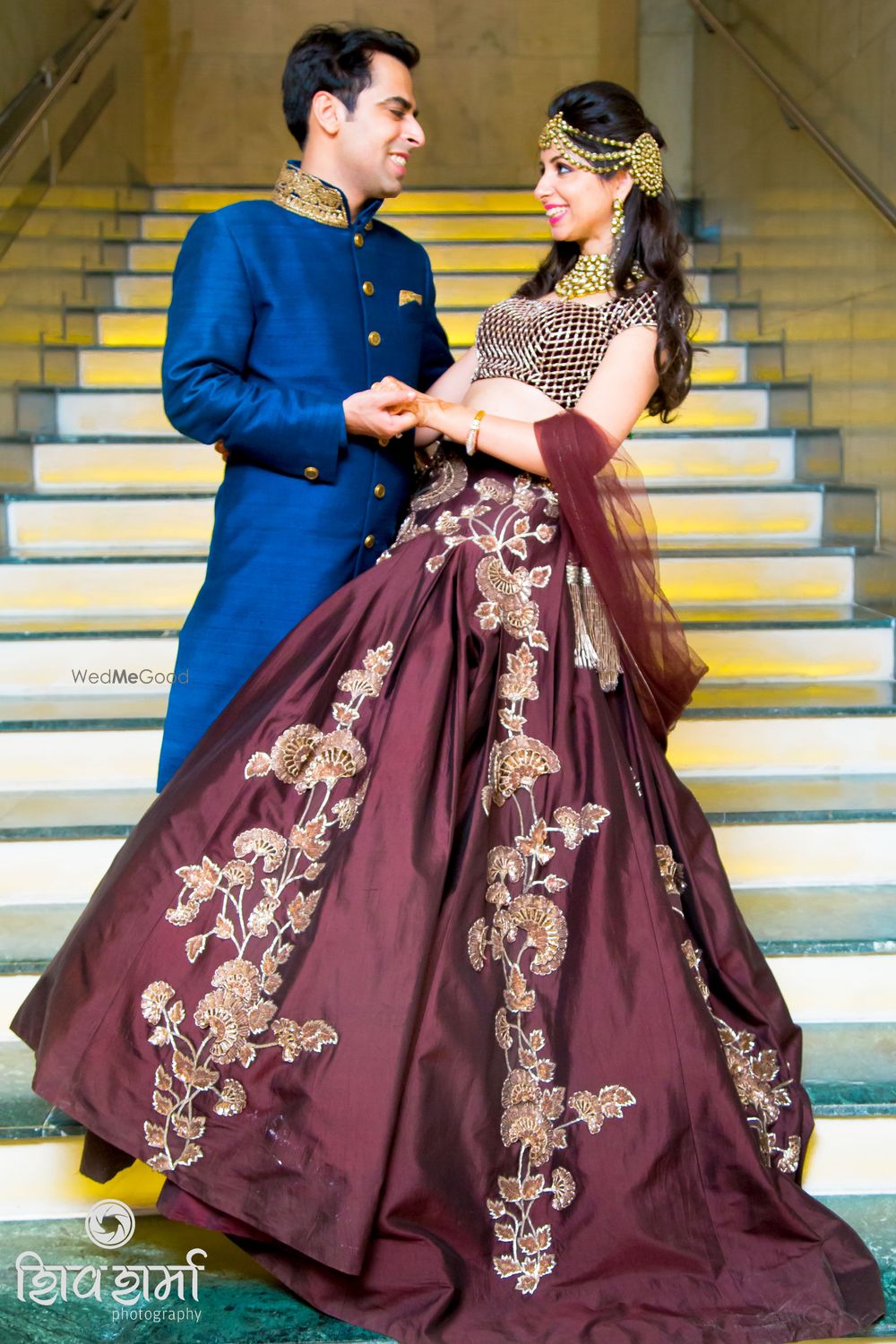 Photo of maroon lehenga. wine lehenga