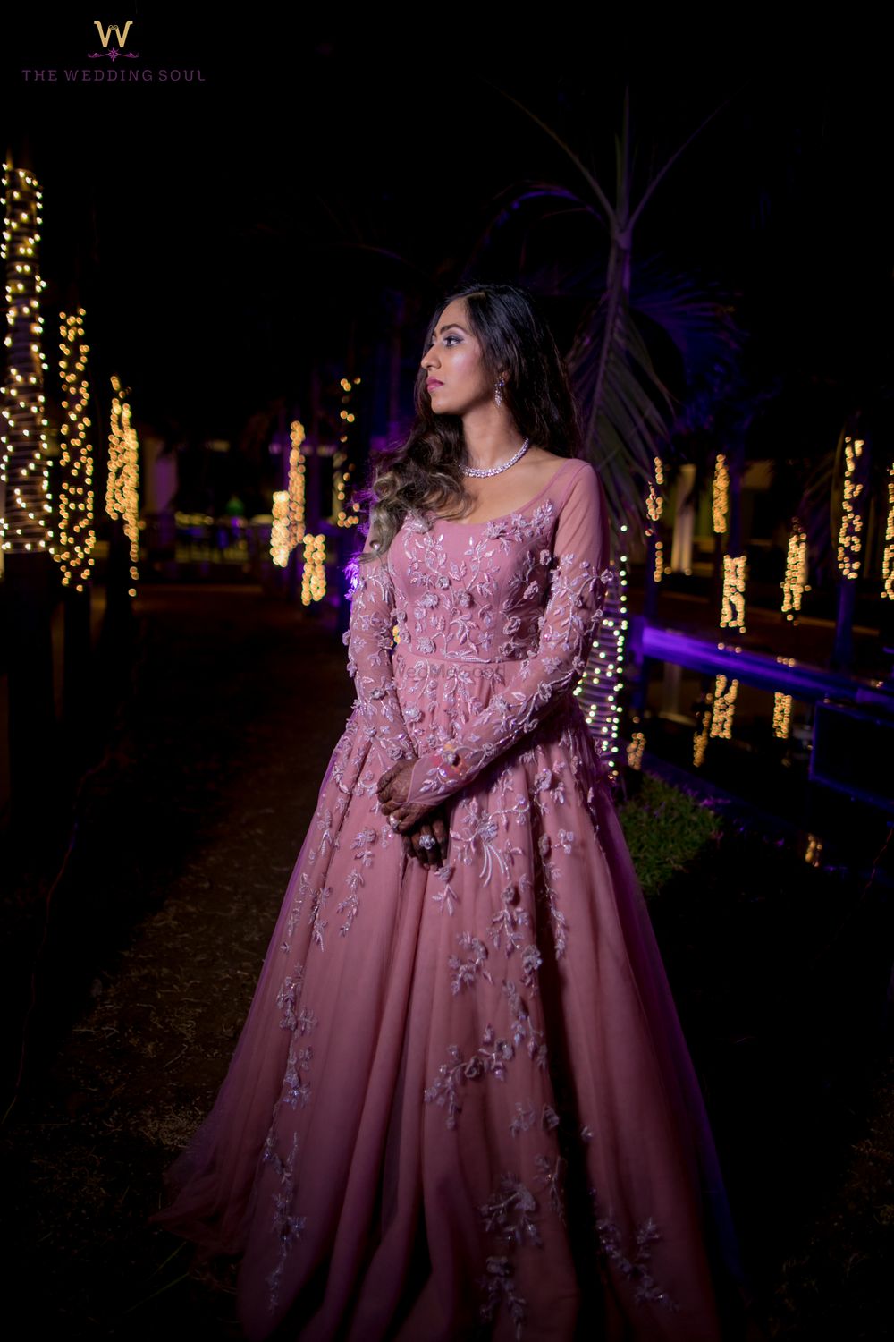 Photo of Light pink evening gown for sangeet or engagement