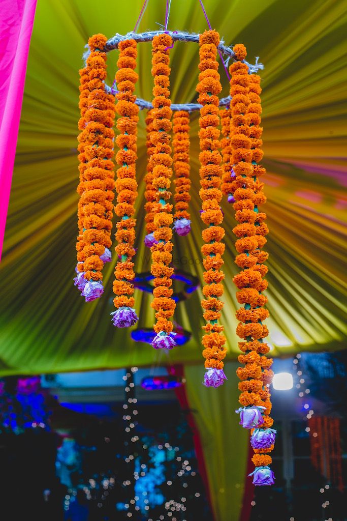 Photo of floral chandelier