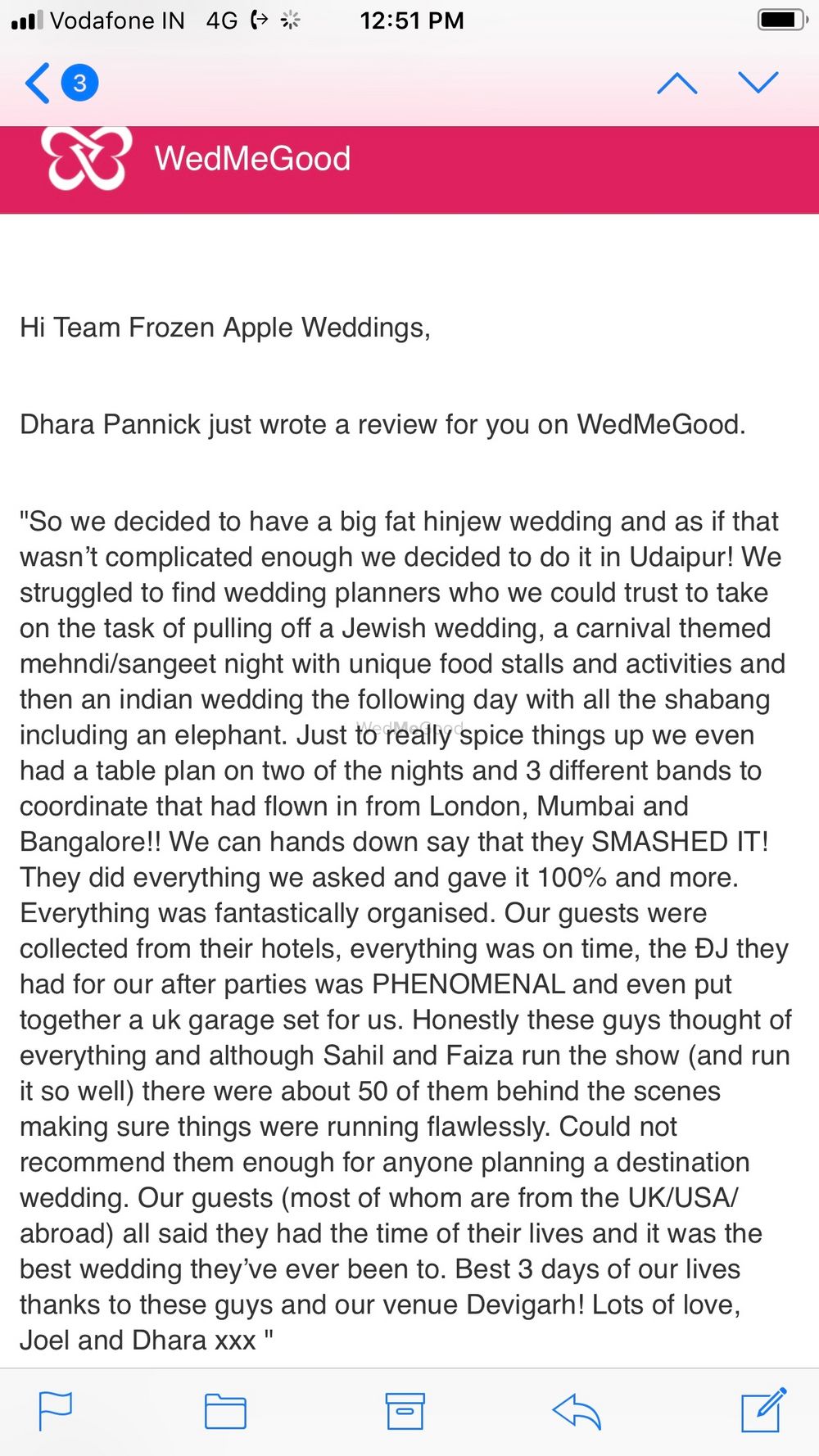Photo From Client Feedbacks  - By Frozen Apple Weddings