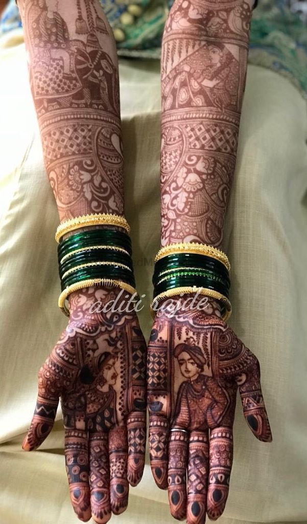 Photo From radhika dige's bridal mehendi - By Aditis Mehendi Art
