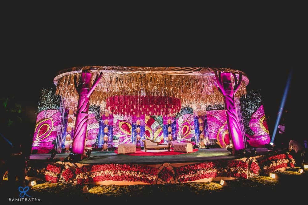 Photo of over the top wedding stage