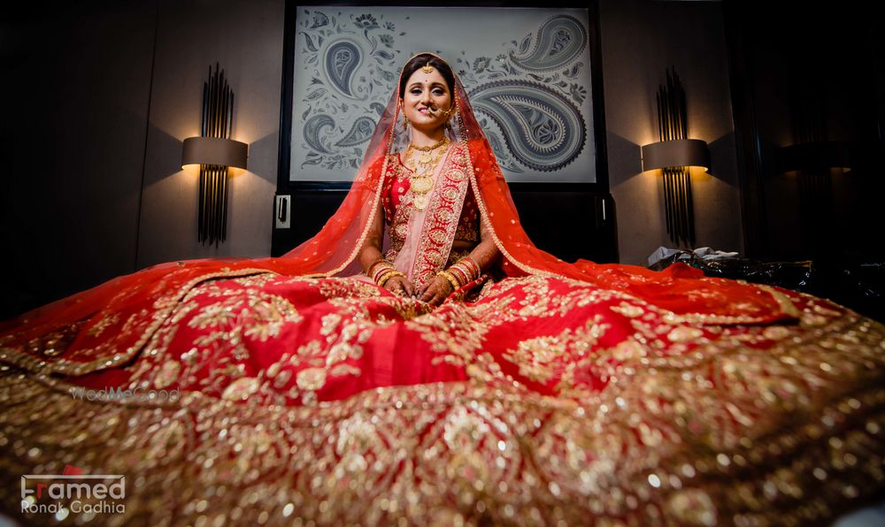 Photo of Bridal portrait with lehenga on display