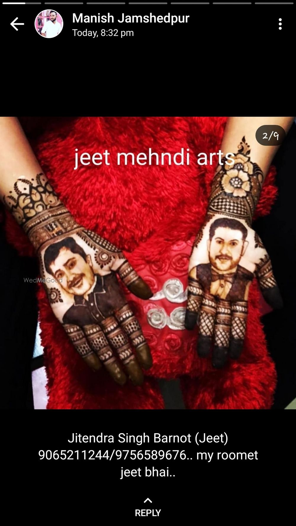 Photo From Portrait bridal mehndi 15000rs - By Jeet Mehendi Arts