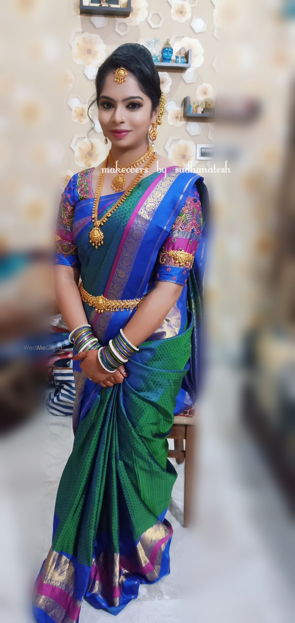 Photo From Amrutha 's Engagement Look - By Makeovers by Sudhanatesh